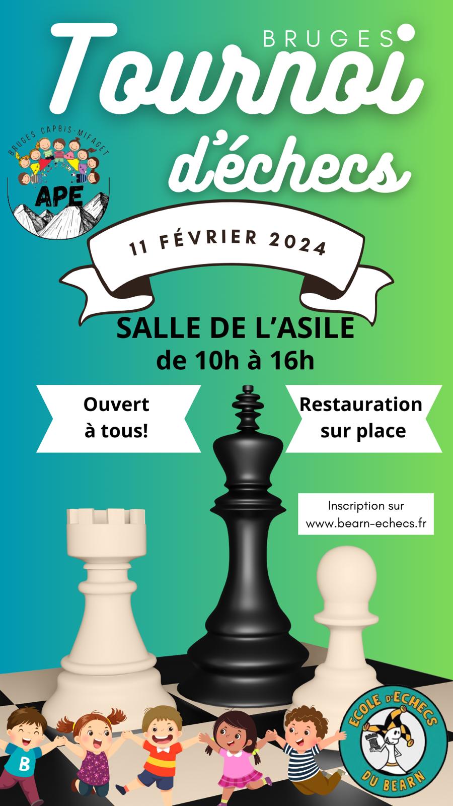 affiche du tournoi d'échecs